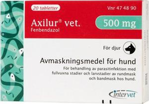 Axilur vet. tablett 500 mg 2 x 10 st produkt bild