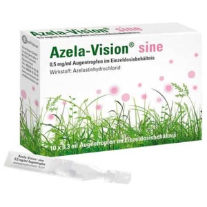 Azela-Vision® sine Azelastin-Augentropfen in Einzeldosen, 10X0.3 ml Augentropfen Produktbild