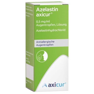 Azelastin Axicur 0,5 mg / ml Augentropfen Lösung, 6 ml Augentropfen Produktbild