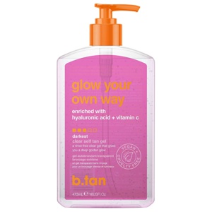 b.tan Glow Your Own Way Clear Self Tan Gel 473 ml produkt bild
