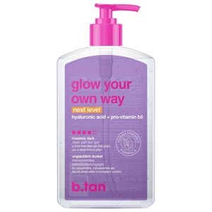 b.tan Glow Your Own Way Clear Self Tan Gel Next Level 437 ml produkt bild