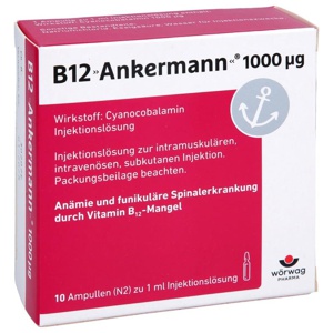B12 ANKERMANN 1000 μg Injektionslösung Amp. Produktbild