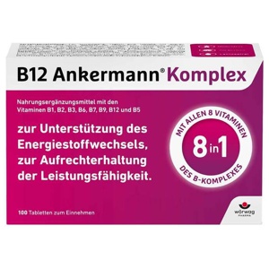 B12 Ankermann Komplex überzogene Tabletten, 100 St Überzogene Tabletten Produktbild