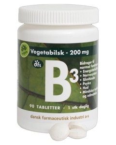 B3-vitamin, 200 mg - 90 tabl. produktbillede