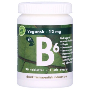 Grønne Vitaminer B6 12 mg 90 stk produktbillede