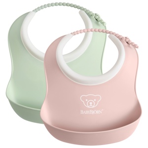 BabyBjörn Liten Haklapp Grön/Rosa 2-pack produkt bild