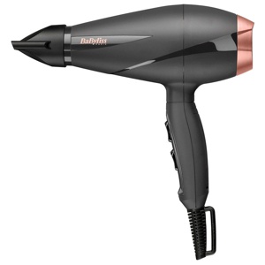 BaByliss Smooth Pro Hårfön & Diffuser - Kraftfull 2100 W Hårtork, Tillverad i Italien, Jonisk Anti-Frizz-teknik, 3 Värme- & 2 Hastighetsinställningar, Svart, 6709DE produkt bild