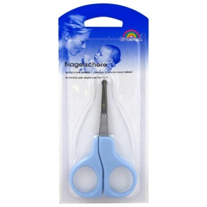 BABYSCHERE 9 cm gebogen blau Produktbild