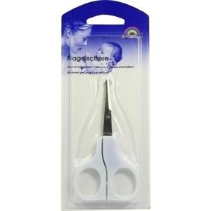 BABYSCHERE 9 cm gebogen weiß Produktbild