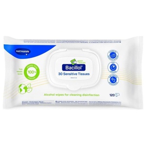 Bacillol 30 Sensitive Green Tiss.17x20cm Small-pa. Produktbild