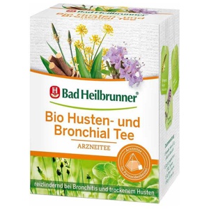 Bad Heilbrunner Bio Husten- und Bronchial Tee Pyr.B., 12X2.0 g Filterbeutel Produktbild