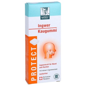 BADERs PROTECT Ingwer Kaugummi 20 St Kaugummi Produktbild