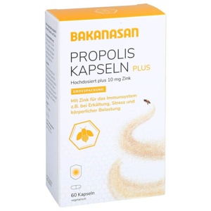 BAKANASAN Propolis Kapseln plus Produktbild