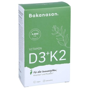 Bakanasan Vitamin D3 + K2 Kapseln, 60 St Kapseln Produktbild