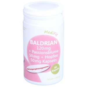BALDRIAN 120 mg+Passionsblume 50 mg+Hopfen 50 mg Produktbild