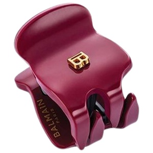 Balmain Limited Edition Pince à Cheveux Extra Small Velvet Burgundy produktbilde