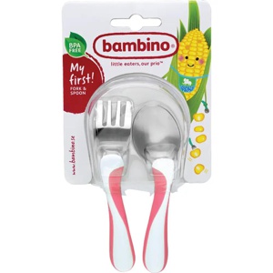 Bambino bestikksett med skje og gaffel produktbilde