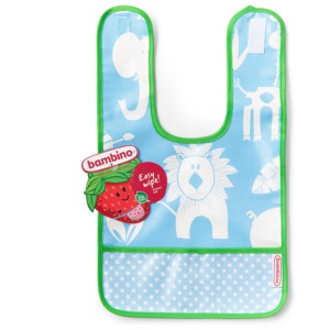 Bambino Easy Wipe Bib Blue produkt bild