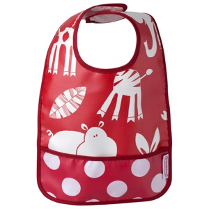 Bambino Easy Wipe Bib Grey/Pink produkt bild
