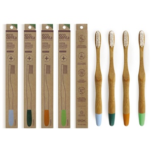 Bamboo Toothbrush Medium 1 st. Ecodenta produkt bild