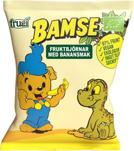 Bamse Fruktbjörnar med Banansmak EKO 40 g produkt bild