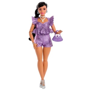 Barbie Deluxe Style Purple Shorts Indian Doll produkt bild