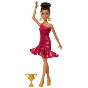 Barbie -tävlingsdansardocka med brunt uppsatt hår och danstrofé som tillbehör Modedocka Flicka 3 År Flicka 3048 mm 120 g produkt bild