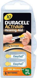 Duracell Activair batteri MF 10, 6 st produkt bild