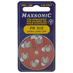 BATTERIEN f.Hörgeräte Maxsonic PR312 Produktbild