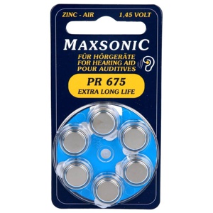 BATTERIEN f.Hörgeräte Maxsonic PR675 Produktbild