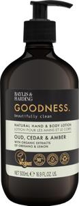 Baylis & Harding Goodness Oud, Cedar & Amber Hand & Body Cream 500 ml produkt bild