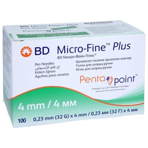 BD MICRO-FINE+ 4 Pen-Nadeln 0,23x4 mm Produktbild