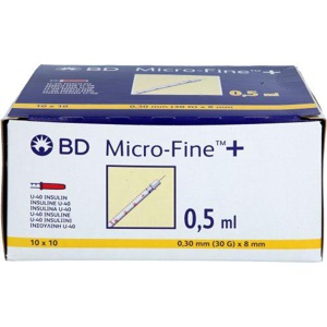BD MICRO-FINE+ Insulinspr.0,5 ml U40 8 mm Produktbild