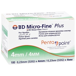 BD MICRO-FINE+ Pen-Nadeln 0,23x4 mm 32 G Produktbild