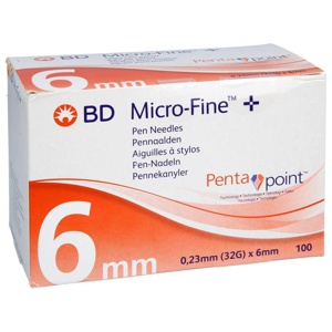 BD MICRO-FINE+ Pen-Nadeln 0,23x6 mm 32 G Produktbild