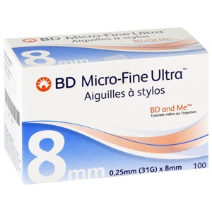 BD Micro-Fine Ultra Pen-Nadeln 0,25x8 mm, 100 St Kanüle Produktbild