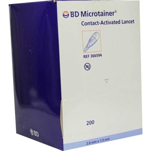 BD MICROTAINER Lanzette blau 1,5x2 mm Produktbild