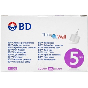 Bd Penkanyle 0,25 x 5 mm 31G produktbillede