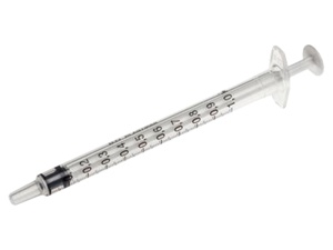 BD sprøyte 1ml luer sentrert produktbilde