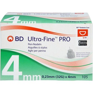 BD ULTRA-FINE PRO Pen-Nadeln 4 mm 32 G 0,23 mm Produktbild