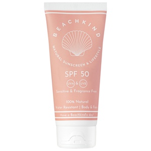 Beachkind Natural Sunscreen Sensitive Fragrance Free SPF50, 50 ml produkt bild