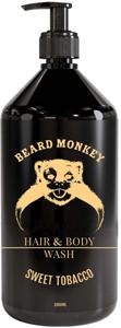 Beard Monkey Hair & Body Wash Sweet Tobacco 1000 ml produkt bild
