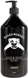 Beard Monkey Hair & Body Licorice 1000 ml produkt bild