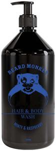 Beard Monkey Hair & Body Wash Mint & Raspberry 1000 ml produkt bild