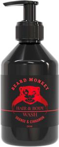 Beard Monkey Hair & Body Wash Orange & Cinnamon 250 ml produkt bild