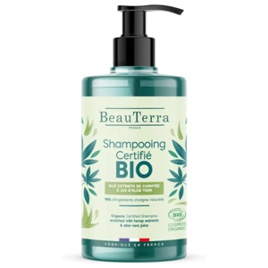 BeauTerra Organic Shampoo Hemp & Aloe Vera - 750 ml. produktbillede