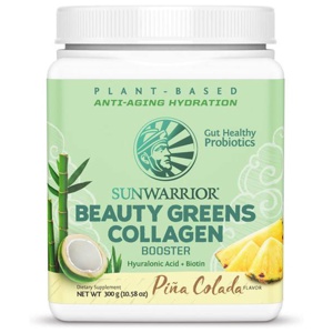 Sunwarrior, Beauty Greens Collagen Booster, Piña Colada, 10.6 oz (300 g) produkt bild