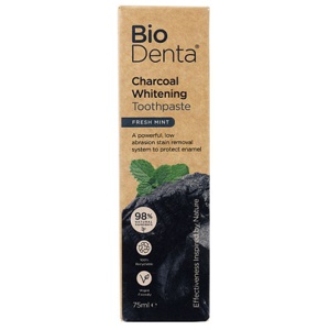 BeConfident - BioDenta Whitening Tandpasta med Aktiveret Kul i Frisk Mintsmag 75 ml produktbillede
