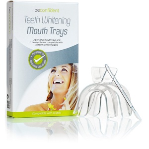 Beconfident Teeth Whitening Mouth Trays 2-pack with pen applicator Produktbild