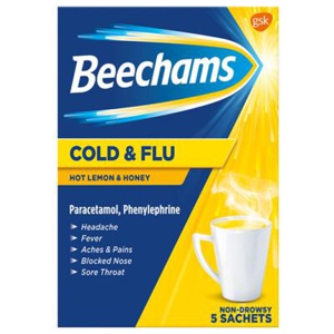 Beechams Cold & Flu Hot Lemon & Honey product image